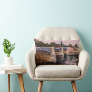 Van Gogh Seine rivier met Pont del Grande Jette Kussen