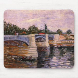 Van Gogh Seine rivier met Pont del Grande Jette Muismat