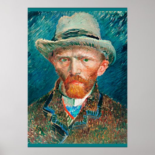 Van Gogh - Self-Portrait, 1887 Poster (Voorkant)