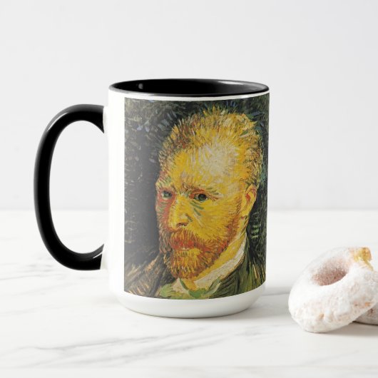 Van Gogh Self-Portrait Art Mug (Avec donut)