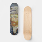 Van Gogh Self Portrait Grey Felt Pet  Art Skateboard (Voorkant)