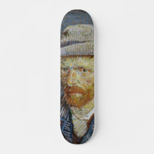 Van Gogh Self Portrait Grey Felt Pet  Art Skateboard