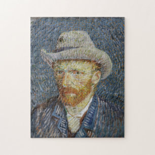 Van Gogh Self Portrait Grey Felt Pet schilderkunst Legpuzzel