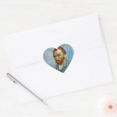 Van Gogh Self Portrait Hart Sticker (Envelop)