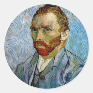 Van Gogh Self Portrait Ronde Sticker
