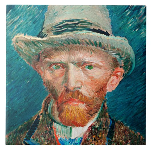 Van Gogh - Self-Portrait Tegeltje (Voorkant)