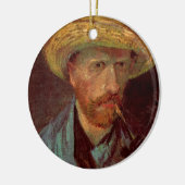 Van Gogh Self Portret met Pet en pijp Keramisch Ornament (Links)