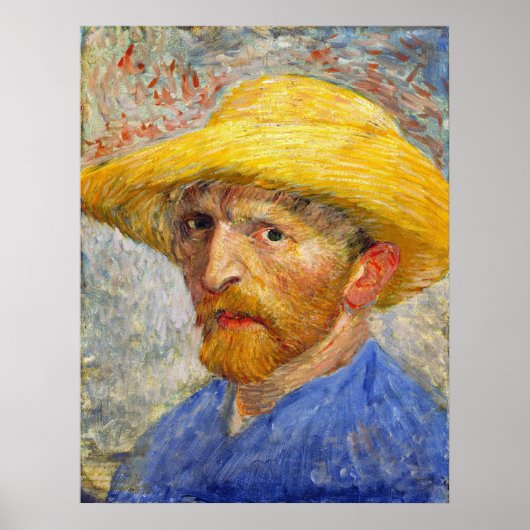 Van Gogh Self Portret met Pet Poster (Voorkant)