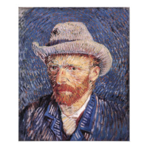 Van Gogh Self-Portret met smelt Pet Foto Afdruk