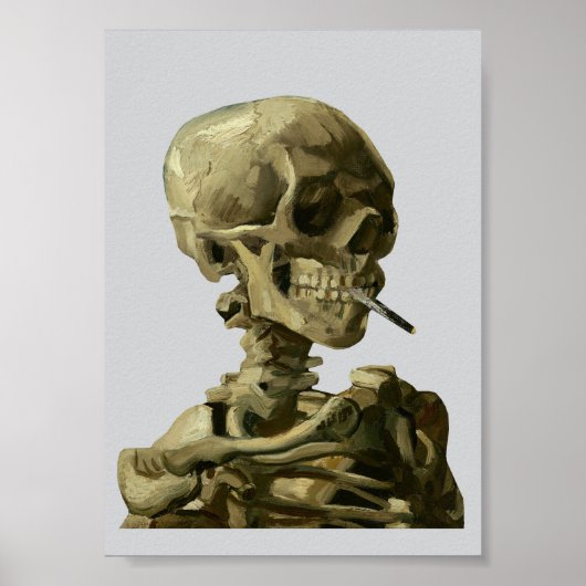 Van Gogh, skelet met een brandende sigaret Poster (Voorkant)