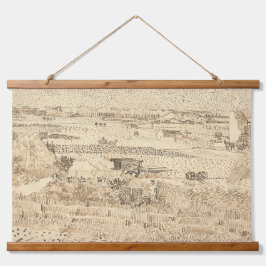 Van Gogh Sketches oogsten de platte Art Wood Wall Hangend Wandkleed