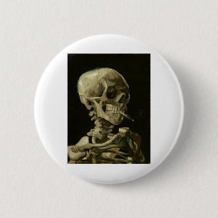 van gogh Skull Ronde Button 5,7 Cm