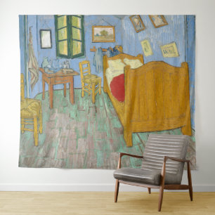 Van Gogh Slaapkamer in Arles - Klassiek Geel & Bla Wandkleed