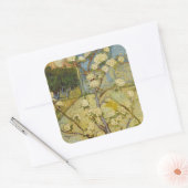 Van Gogh Small Pear Tree in Blossom (F405) Vierkante Sticker (Envelop)