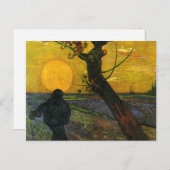 Van Gogh Sower Avec Réglage De Carte Postale Sun (Devant / Derrière)