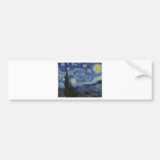 Van Gogh Starry Nacht Bumpersticker (Voorkant)