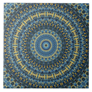Van Gogh Starry Night Abstract Groovy Boho Mandala Tegeltje