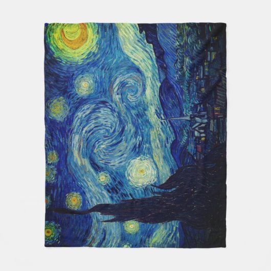 Van Gogh Starry Night Bedding Set Fleece Deken (Voorkant)