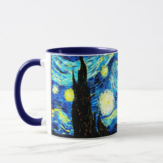 Van Gogh - Starry Night, célèbre peinture Mug (Gauche)