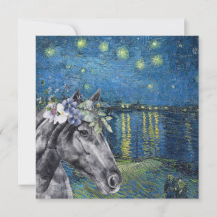 Van Gogh Starry Night en Black Horse Flat kaart
