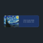 VAN GOGH "STARRY NIGHT" ÉTIQUETTE D'ADRESSE DE RET<br><div class="desc">VAN GOGH "STARRY NIGHT" ÉTIQUETTES D'ADRESSE DE RETOUR</div>