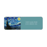 VAN GOGH "STARRY NIGHT" ÉTIQUETTE D'ADRESSE DE RET<br><div class="desc">VAN GOGH "STARRY NIGHT" ÉTIQUETTES D'ADRESSE DE RETOUR</div>