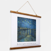 Van Gogh Starry Night Gratitude Artistic Uplifting Hangend Wandkleed (Gebogen)