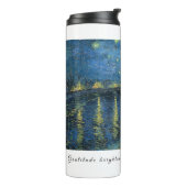 Van Gogh Starry Night Gratitude Artistic Uplifting Thermosbeker (Gedraaid links)