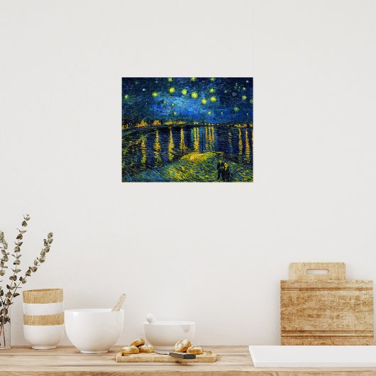 Van Gogh - Starry Night over the Rhone Poster (Cuisine)