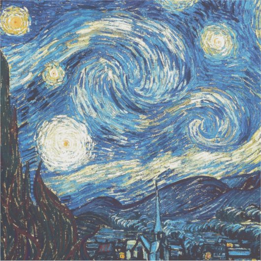 Van Gogh - Starry Night Sticker (Voorkant)