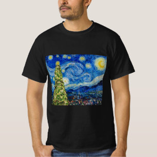 Van Gogh Starry Nuit - T-shirt sapin de Noël