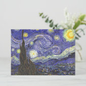 Van Gogh Starry Nuit Vintage Mariage Invitation (Debout devant)