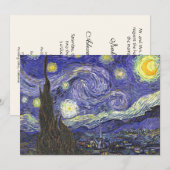 Van Gogh Starry Nuit Vintage Mariage Invitation (Devant / Derrière)