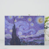 Van Gogh Starry Nuit Violet Art Imprimer Carte Pla (Debout devant)