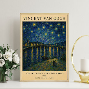 Van Gogh Starry Rhone Nacht Museum Poster
