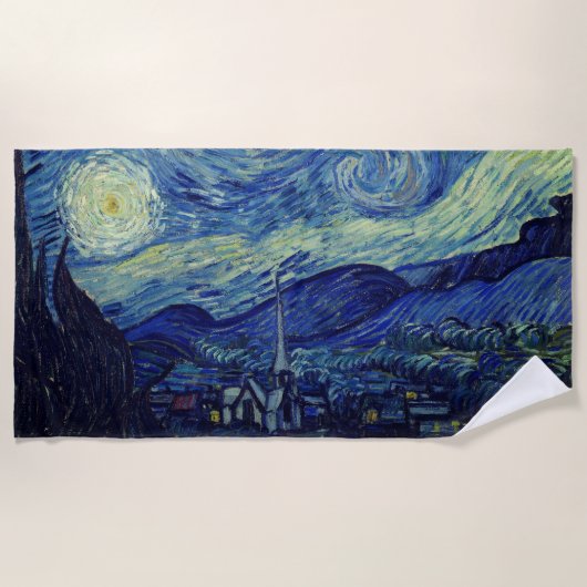 Van Gogh Starry Serviette de plage de nuit (Devant)
