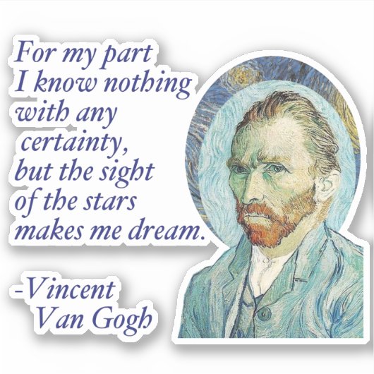 Van Gogh Stars Dream Vinyl Sticker (Voorkant)