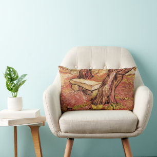 Van Gogh stenen bank in tuin, St Paul Ziekenhuis Kussen