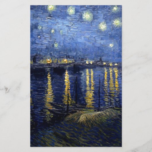 Van Gogh Sterrennacht aan de Rhône Briefpapier (Voorkant)