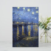 Van Gogh Sterrennacht aan de Rhône Briefpapier (Staand voorkant)