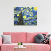 Van Gogh Sterrennacht. Acryl op canvas. Canvas Afdruk (Insitu (Woonkamer))