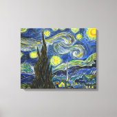 Van Gogh Sterrennacht. Acryl op canvas. Canvas Afdruk (Voorkant)