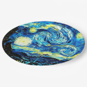 Van Gogh - Sterrennacht, beroemd schilderij Papieren Bordje (Gekanteld)