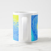 Van Gogh Sterrennacht Black Cat Extra Grote Beker (Achterkant)