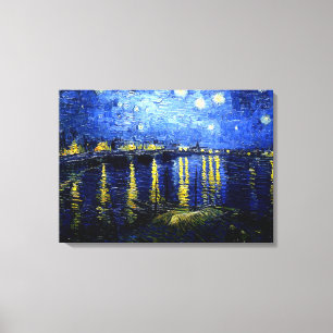 Van Gogh - Sterrennacht boven de Rhône 2020 Canvas Afdruk