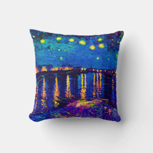 Van Gogh - Sterrennacht boven de Rhône Pop Art Kussen
