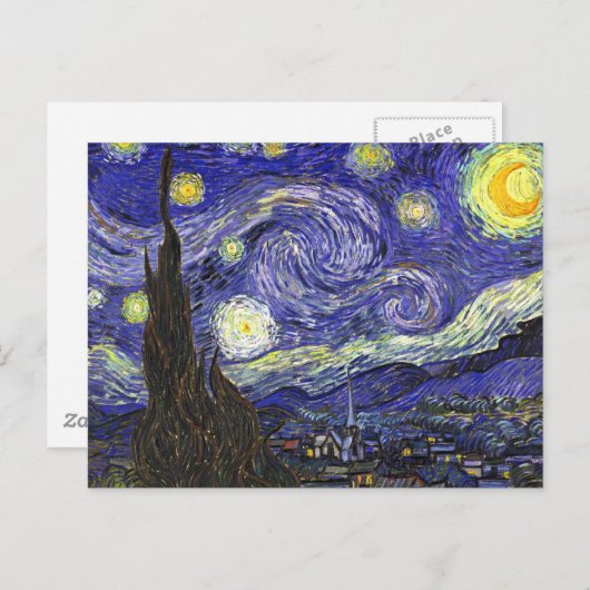 Van Gogh Sterrennacht Briefkaart (Voorkant / Achterkant)