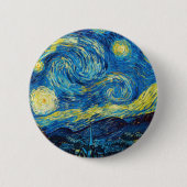 Van Gogh Sterrennacht Button (Voorkant)