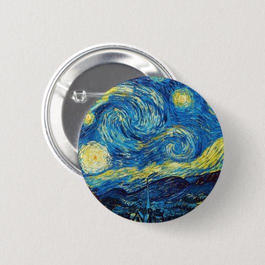 Van Gogh Sterrennacht Button (Voorkant /achterkant)