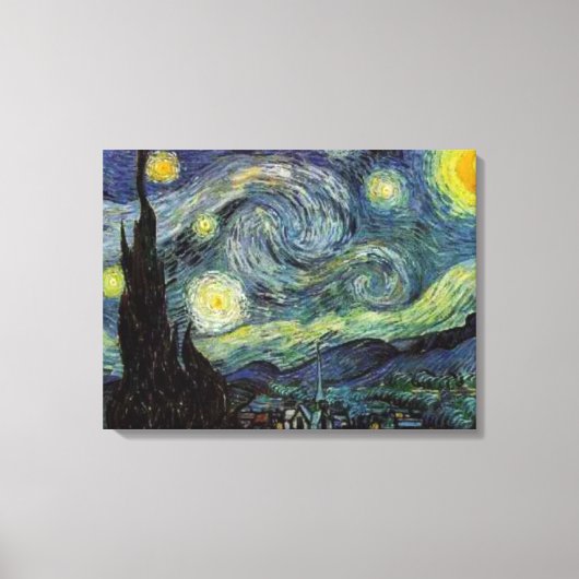 Van Gogh Sterrennacht Canvas Afdruk (Voorkant)